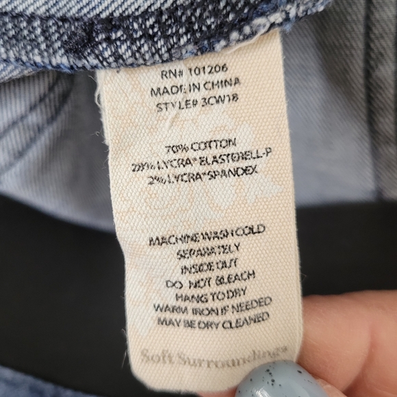 Soft Surroundings Blue Jeans Pull on Size PL PETITE LARGE - Picture 7 of 10